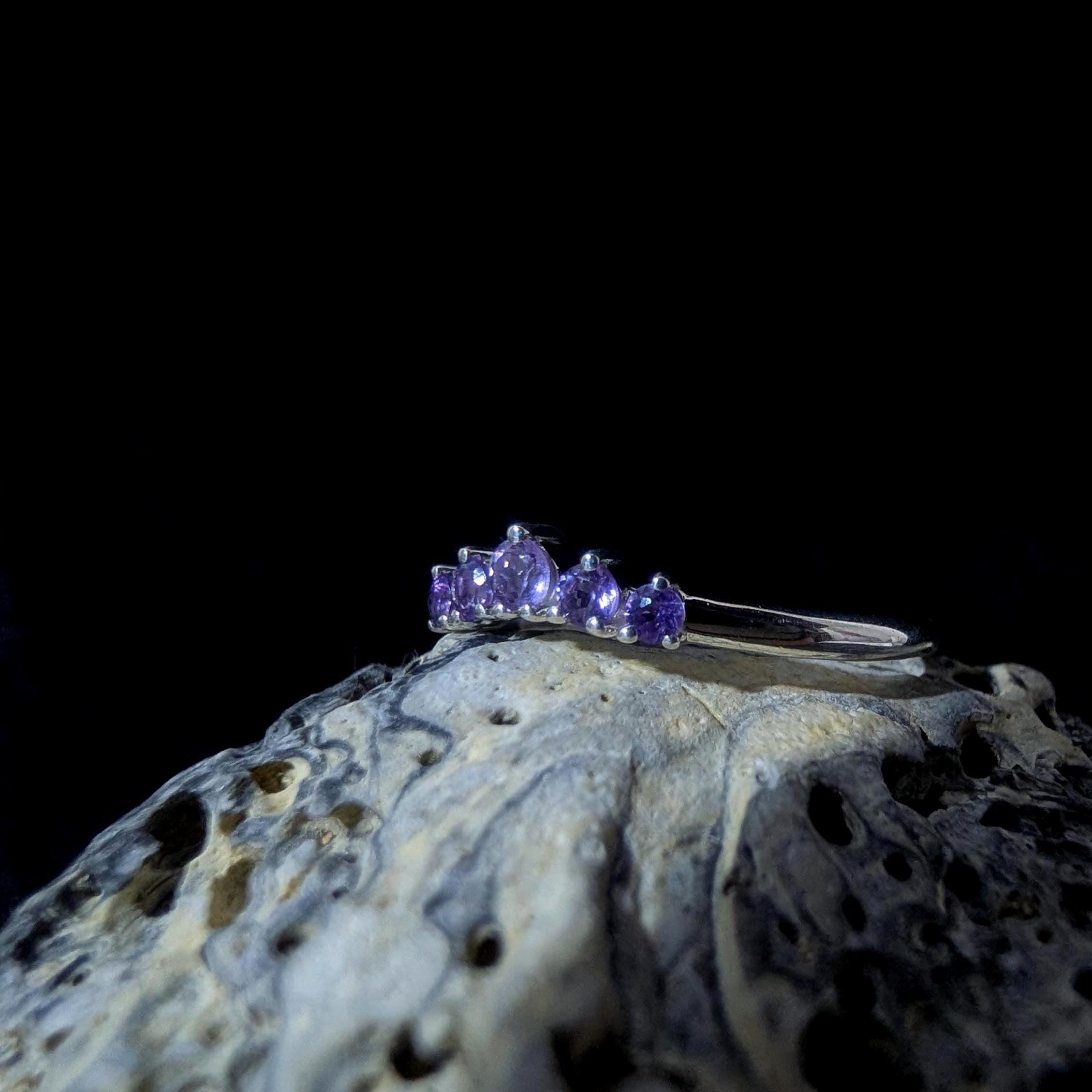 Amethyst stacking ring | 925 sterling silver