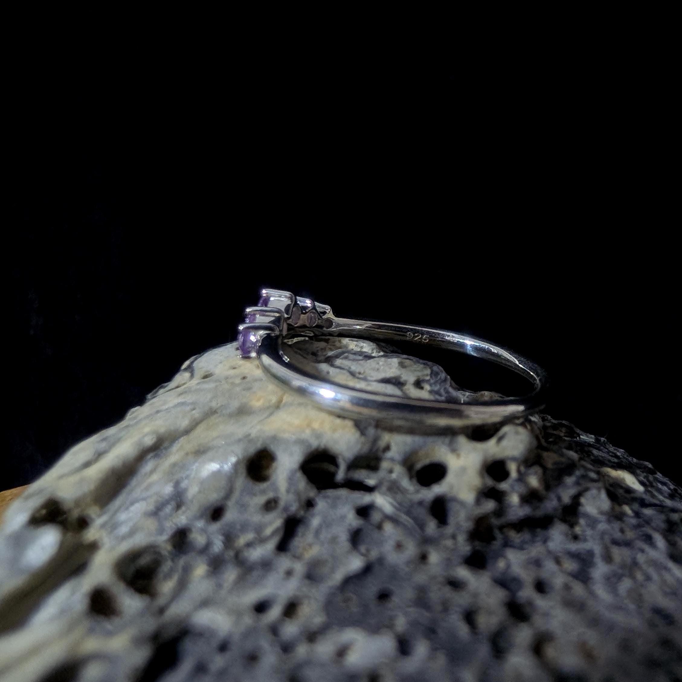 Amethyst stacking ring | 925 sterling silver