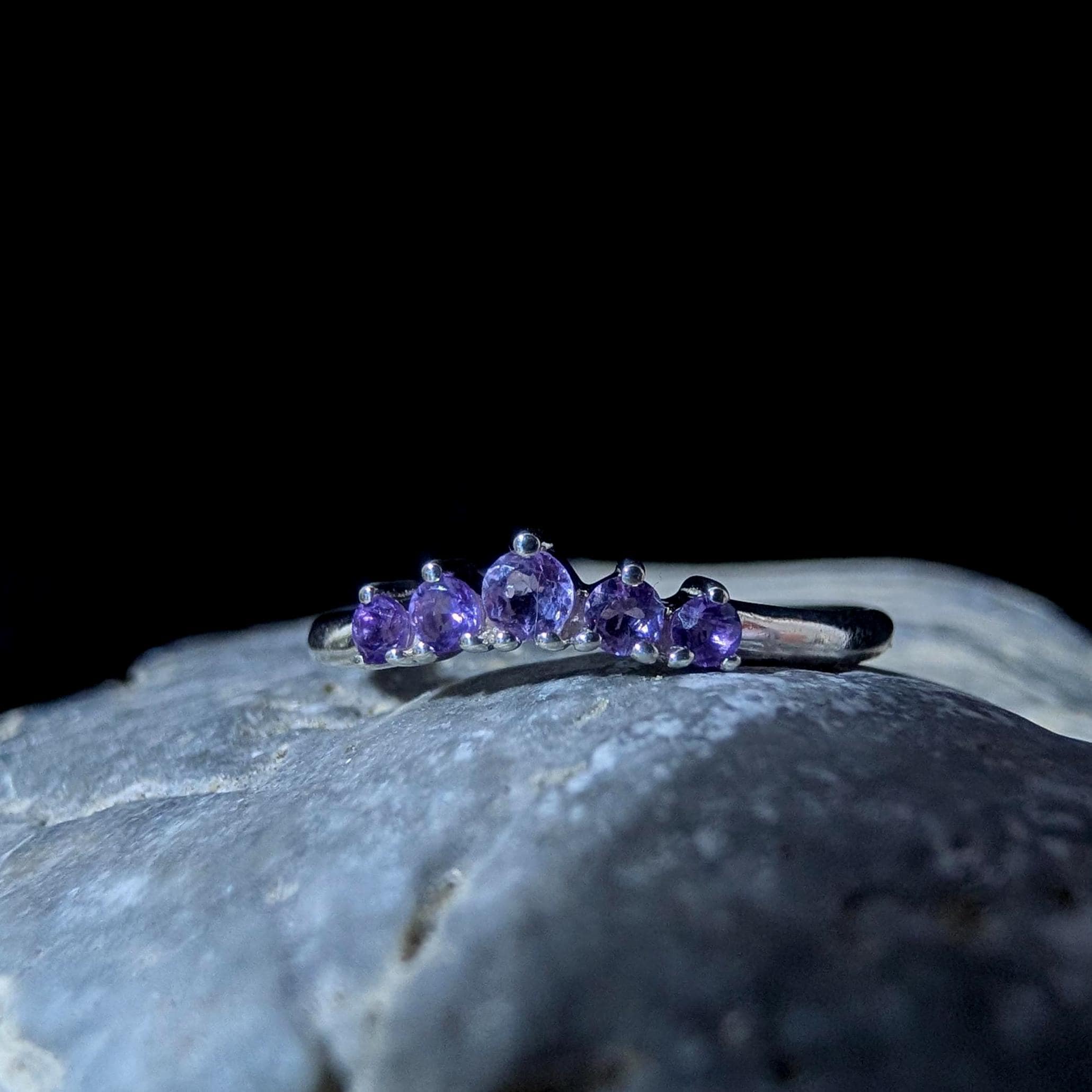 Amethyst stacking ring | 925 sterling silver