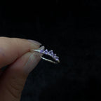 Amethyst stacking ring | 925 sterling silver