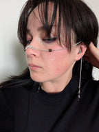 Convertible garnet face chain choker | 2-in-1 face adornment