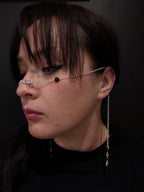 Convertible garnet face chain choker | 2-in-1 face adornment