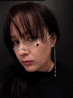 Convertible garnet face chain choker | 2-in-1 face adornment