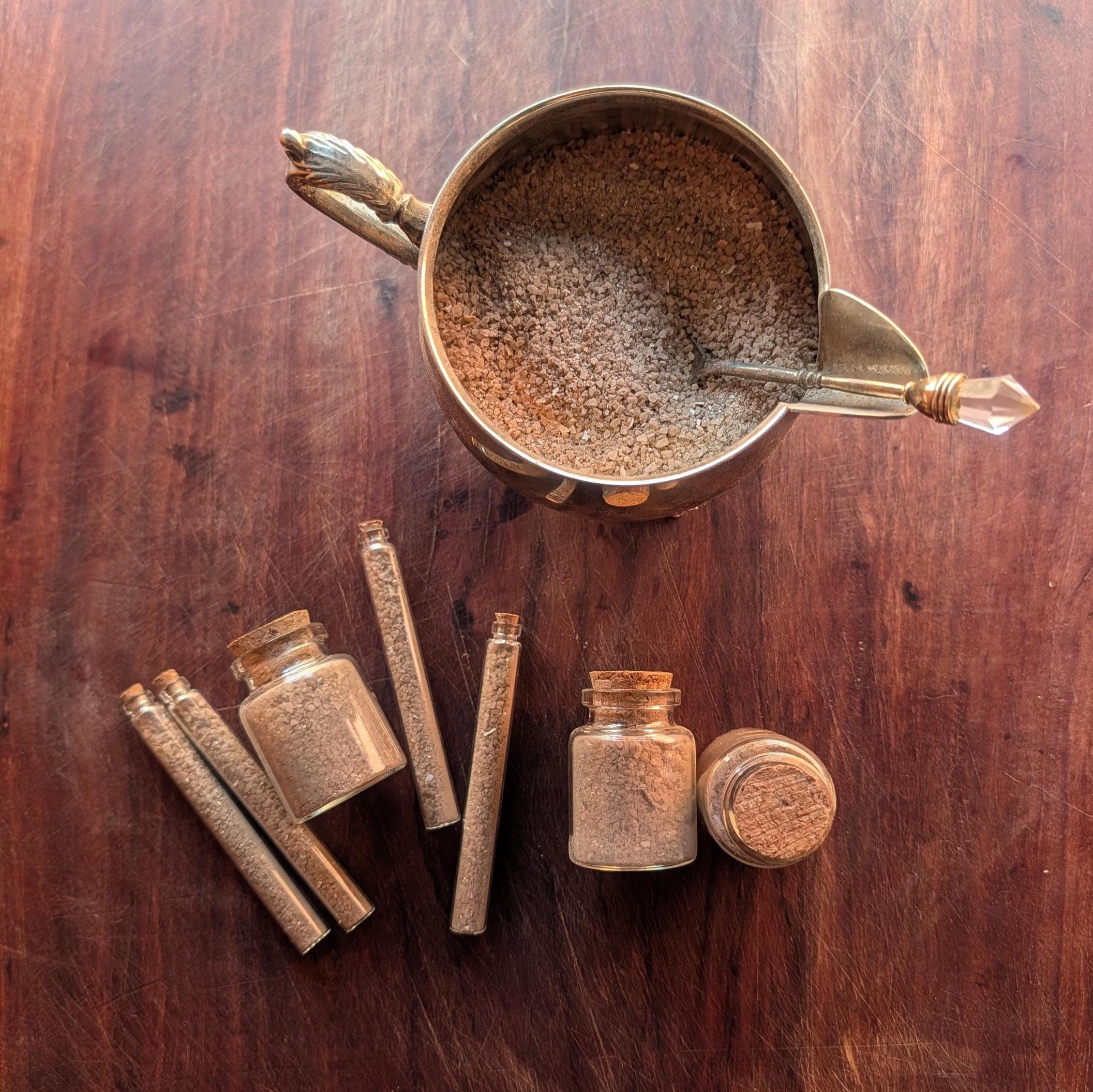 Living black salt starter | Protective altar salt