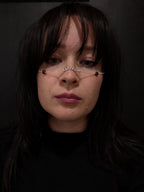 Convertible garnet face chain choker | 2-in-1 face adornment