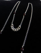 Convertible garnet face chain choker | 2-in-1 face adornment