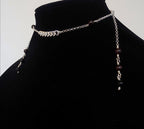 Convertible garnet face chain choker | 2-in-1 face adornment