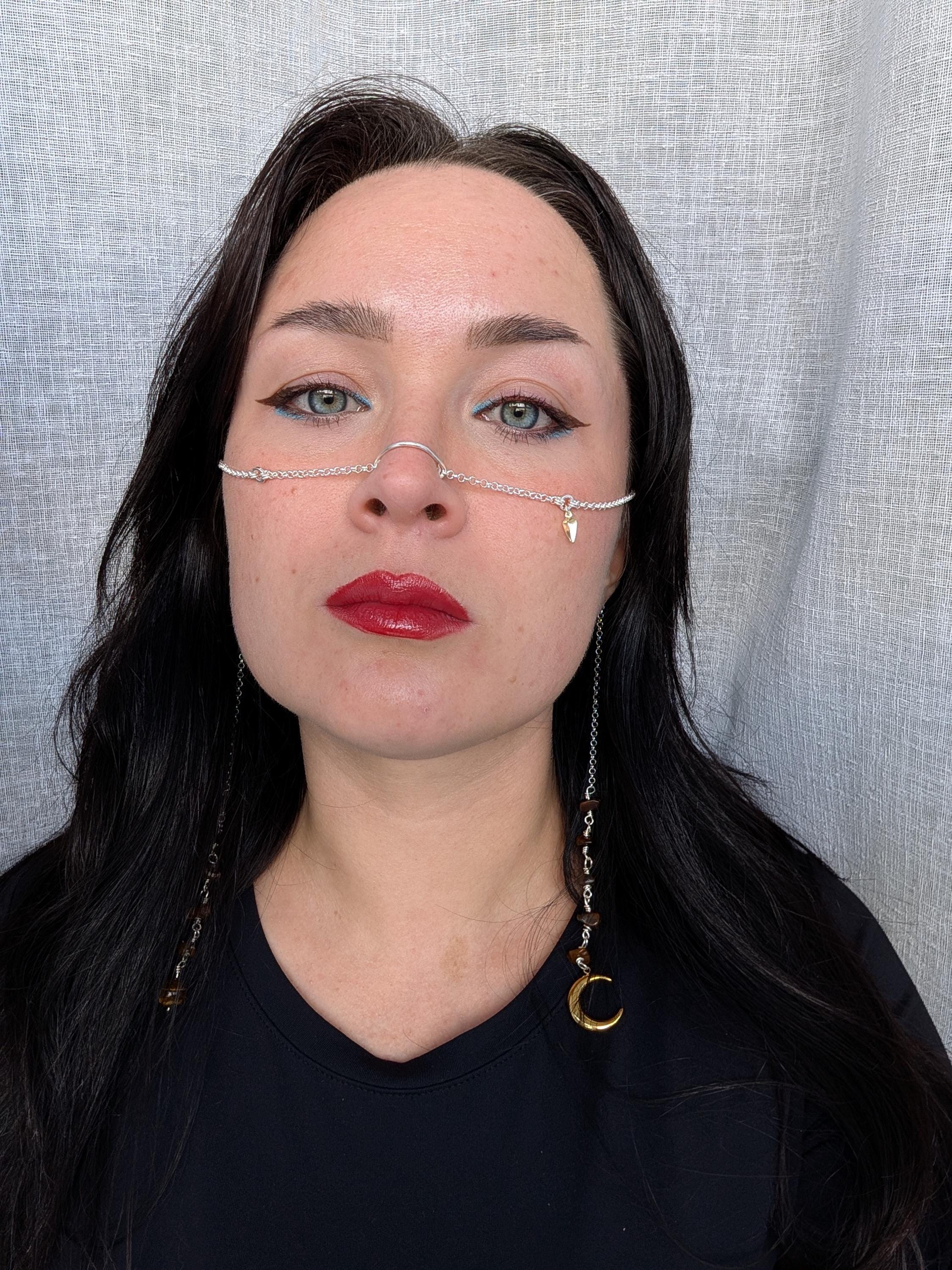 Celestial tiger eye face chain