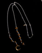 Celestial tiger eye face chain