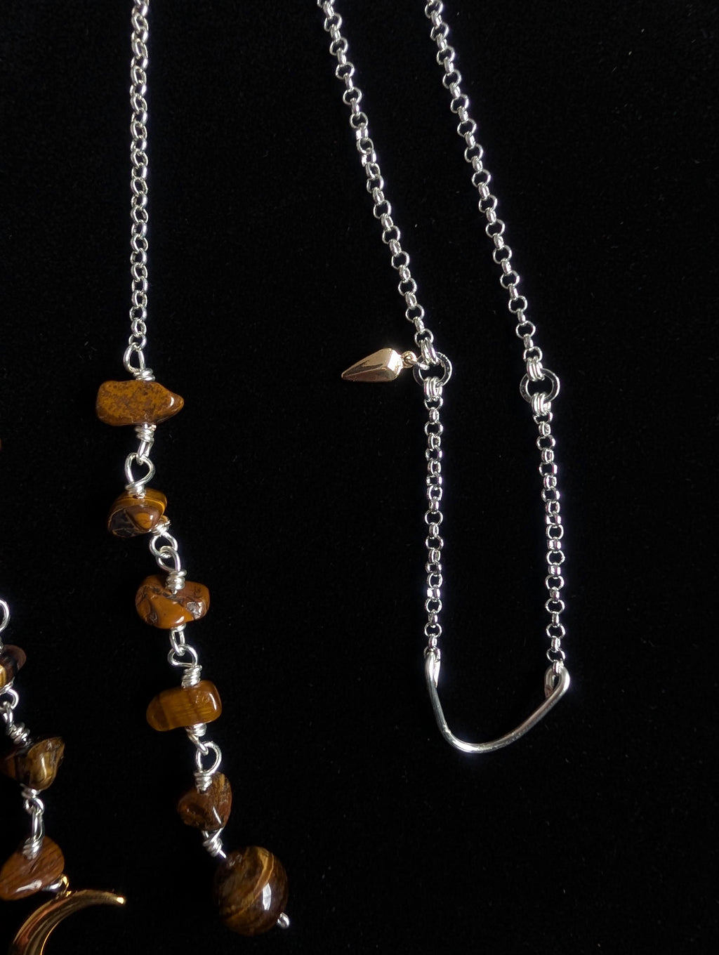 Celestial tiger eye face chain