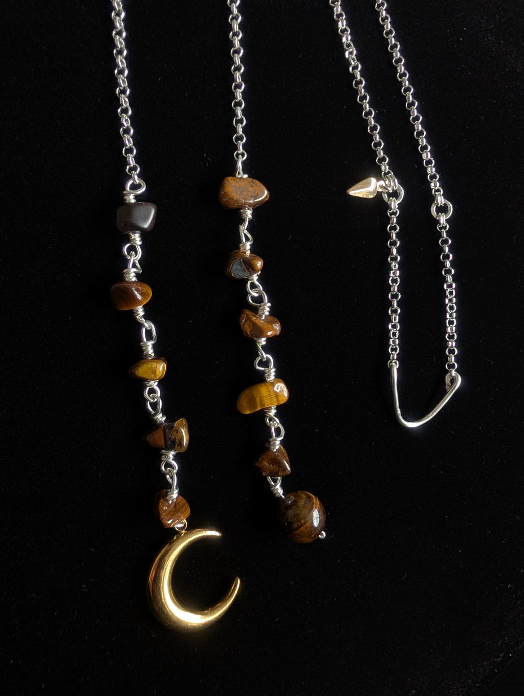 Celestial tiger eye face chain