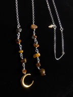Celestial tiger eye face chain