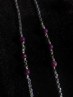 Lepidolite sodalite face chain