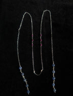 Lepidolite sodalite face chain