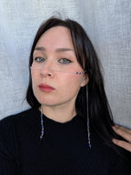 Lepidolite sodalite face chain