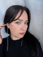 Lepidolite sodalite face chain