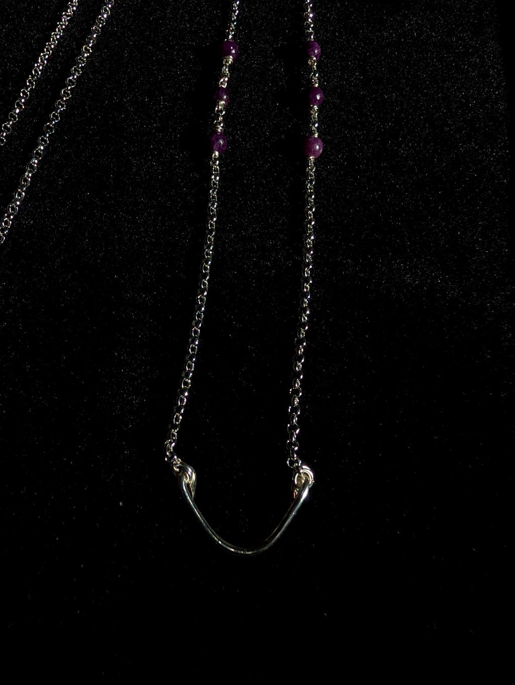 Lepidolite sodalite face chain