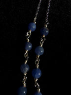 Lepidolite sodalite face chain