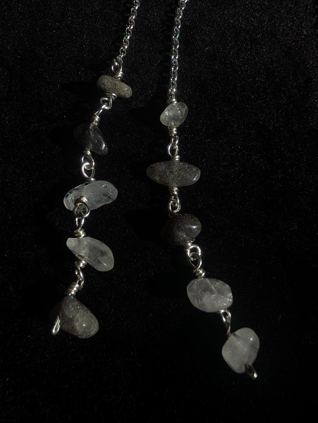Protective clear quartz face chain