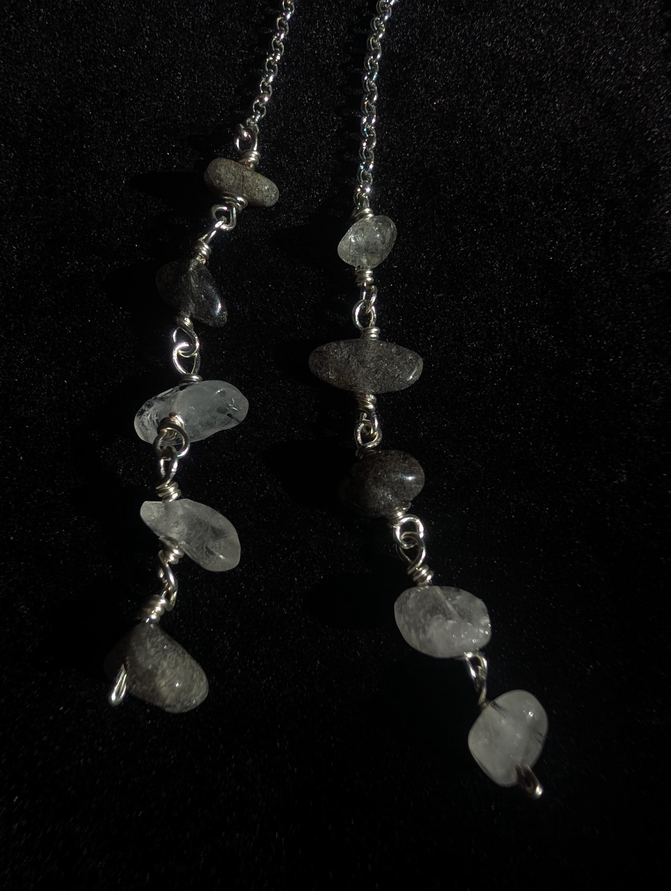 Protective clear quartz face chain