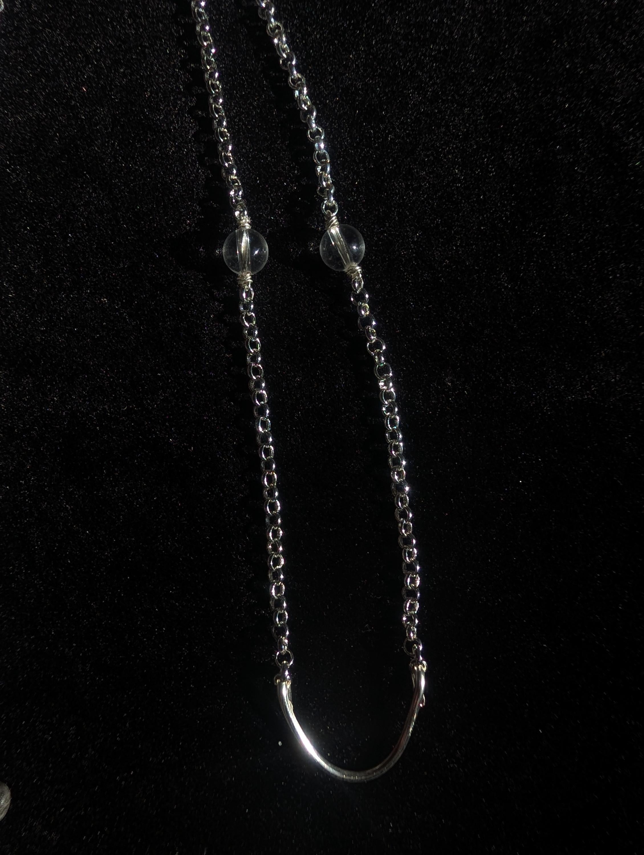 Protective clear quartz face chain