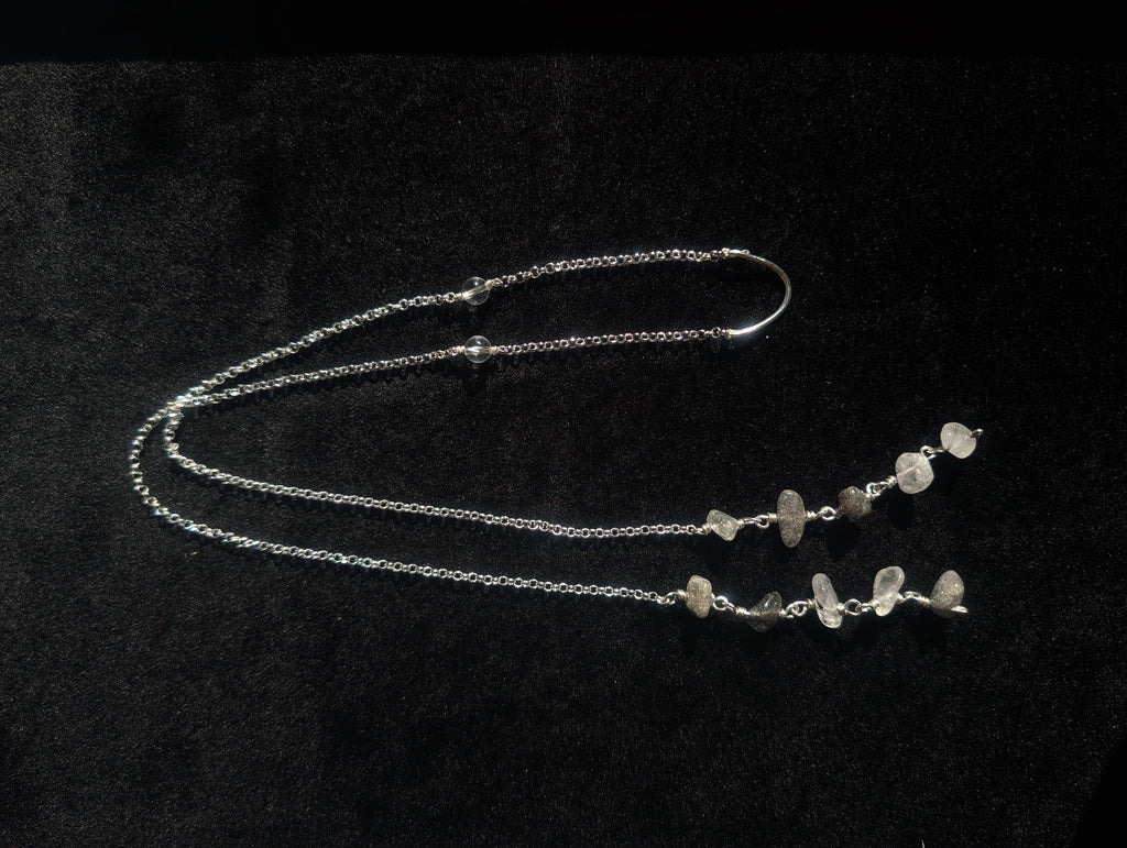 Protective clear quartz face chain