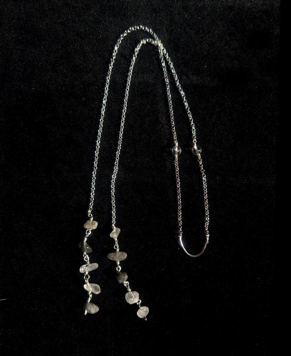 Protective clear quartz face chain