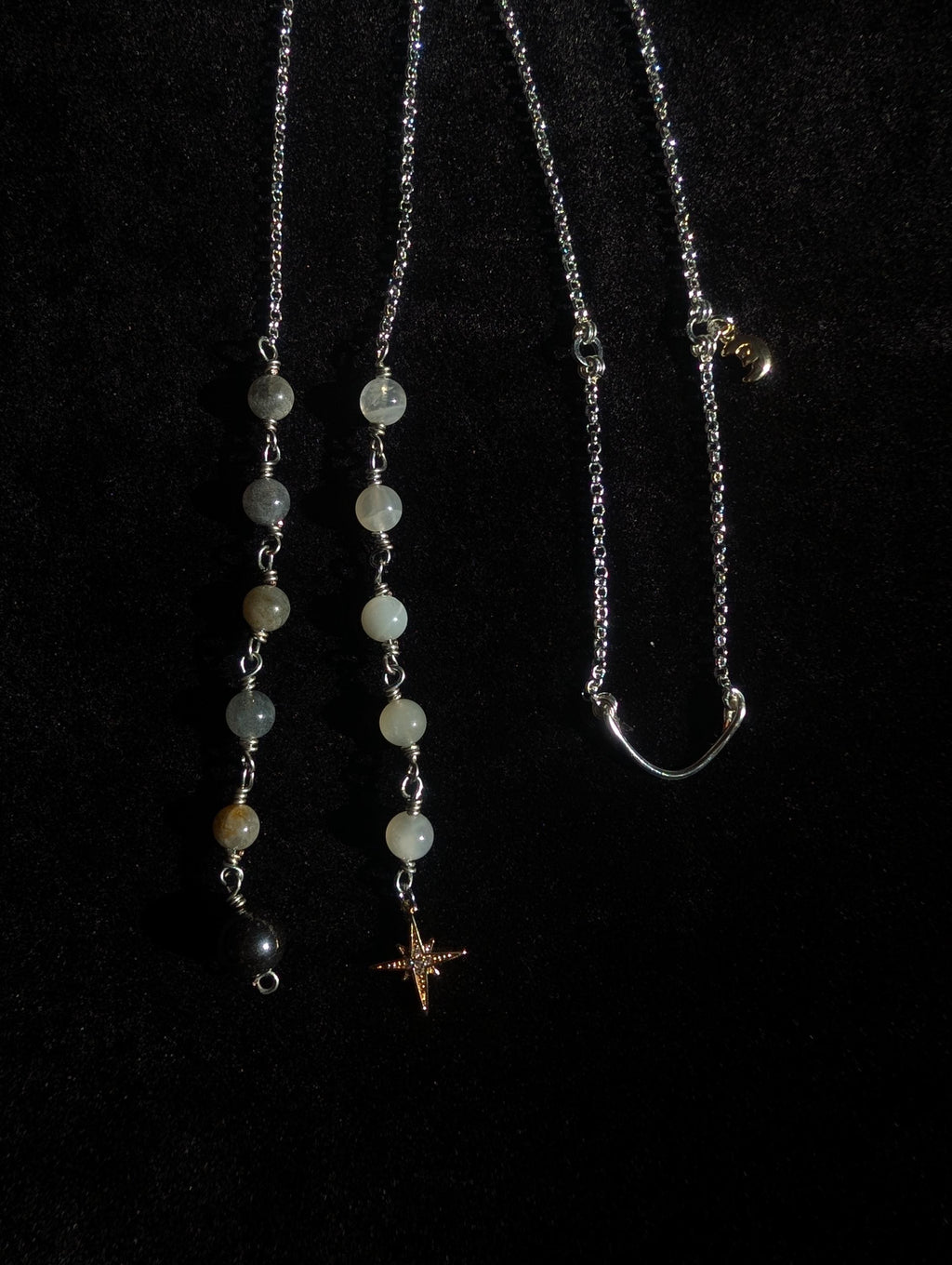 Asymmetrical celestial face chain