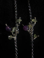 Prehnite amethyst face chain