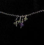 Prehnite amethyst face chain