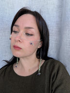 Prehnite amethyst face chain