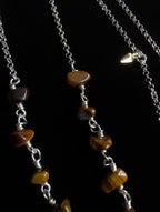 Celestial tiger eye face chain