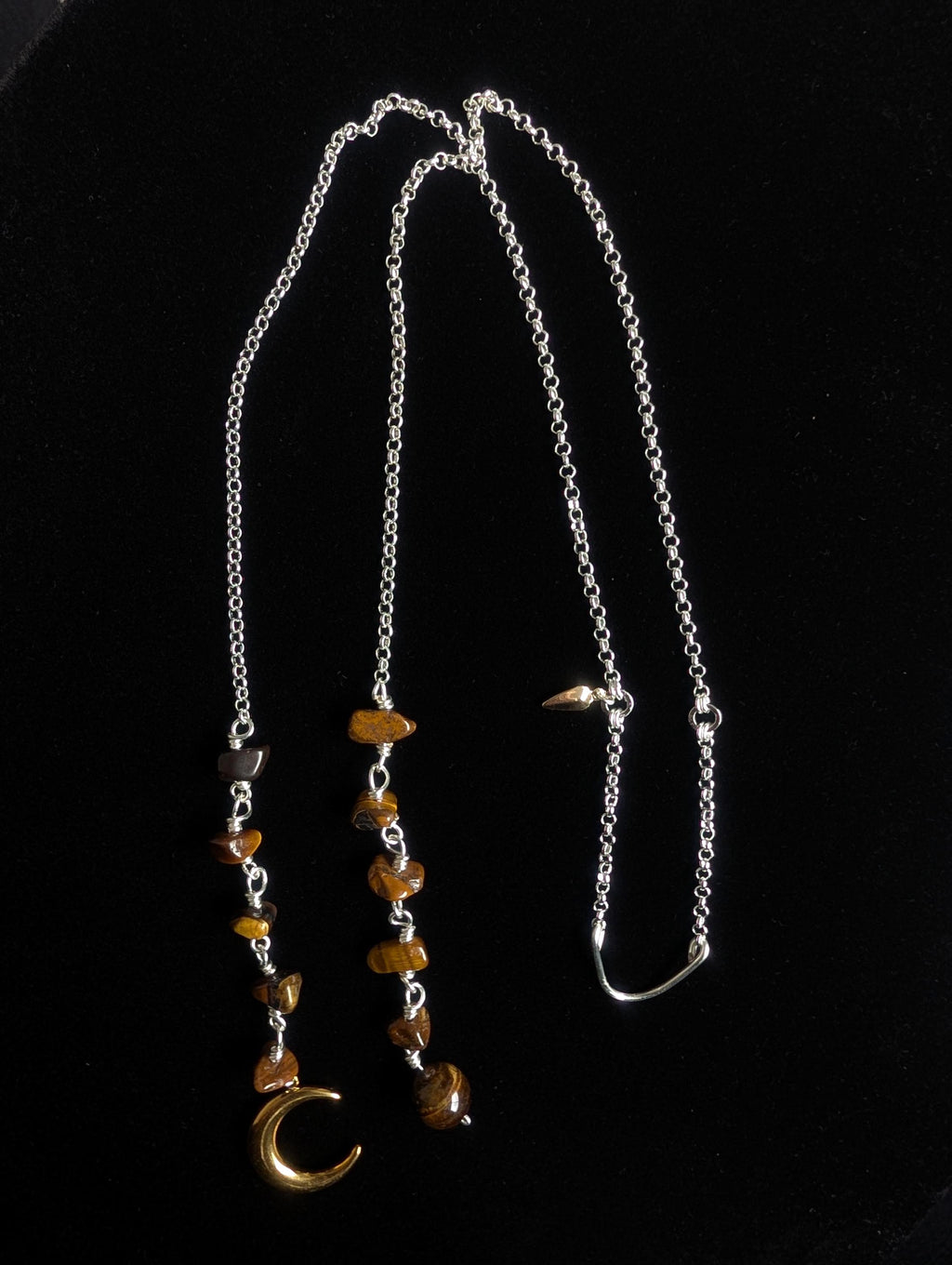 Celestial tiger eye face chain