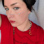 Celestial tiger eye face chain