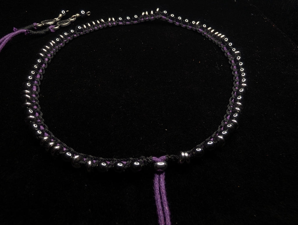 Dainty hematite choker necklace ***Sample piece design prototype***