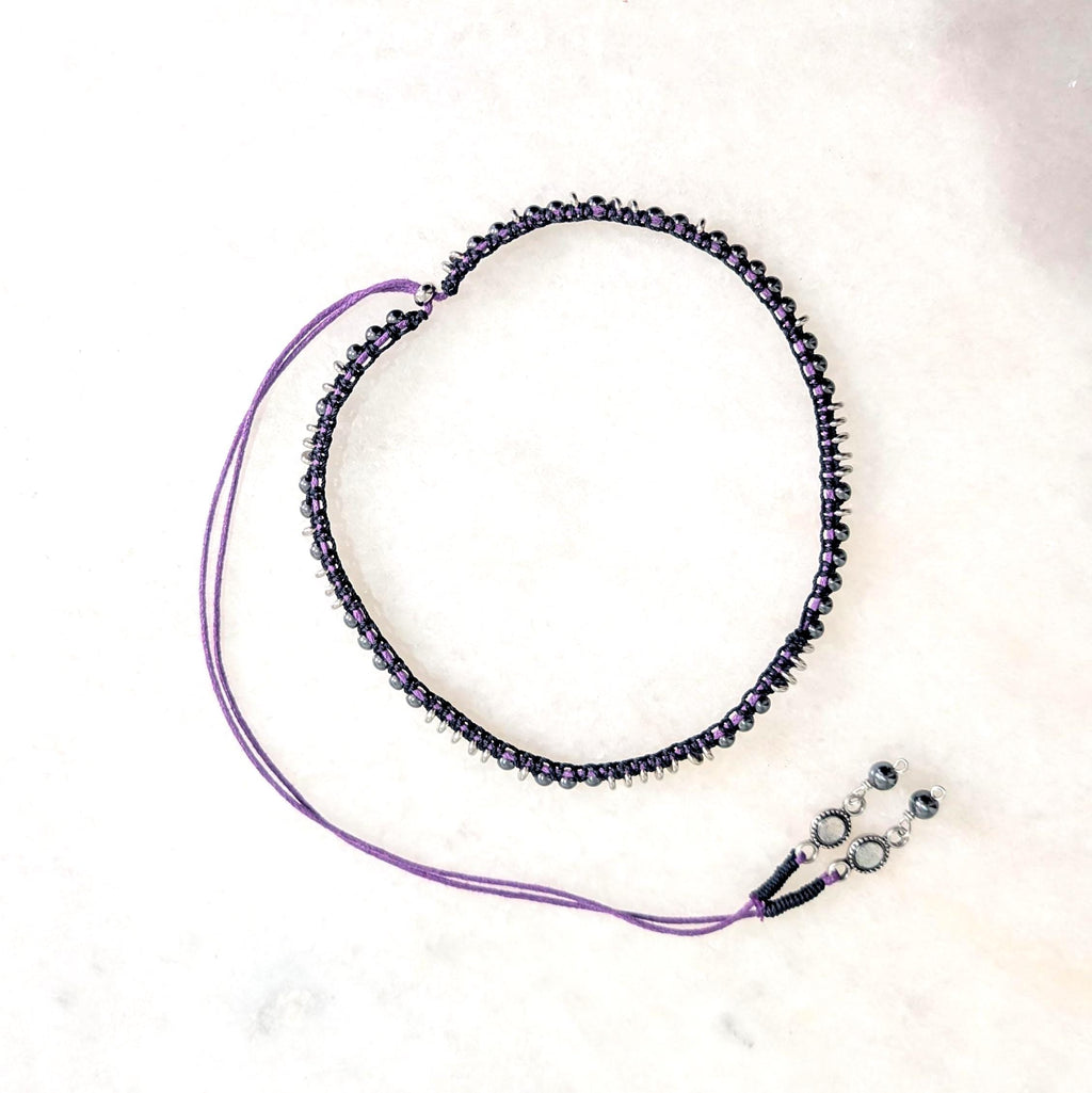 Dainty hematite choker necklace ***Sample piece design prototype***