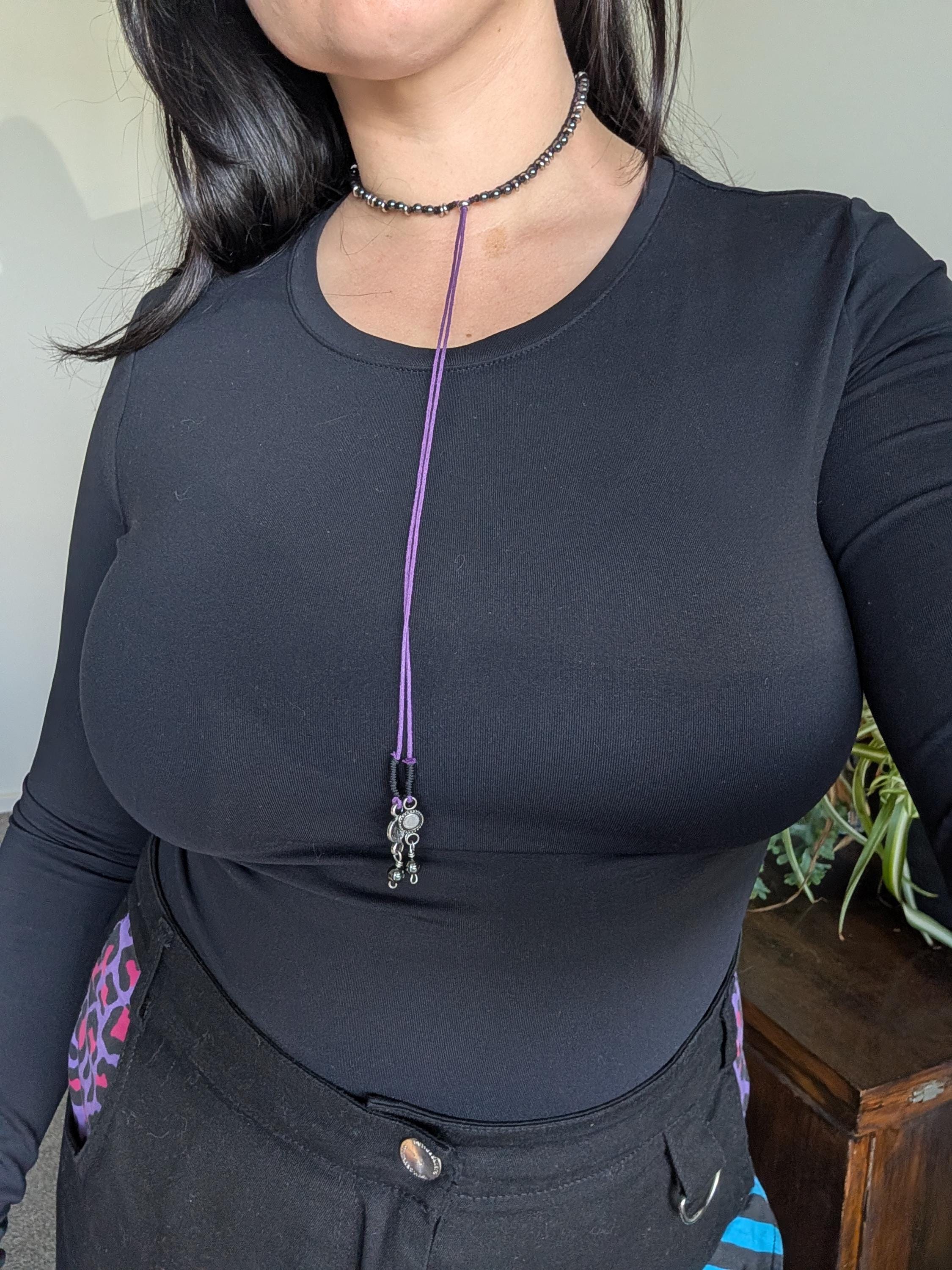 Dainty hematite choker necklace ***Sample piece design prototype***