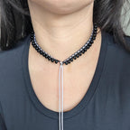 Black onyx choker necklace
