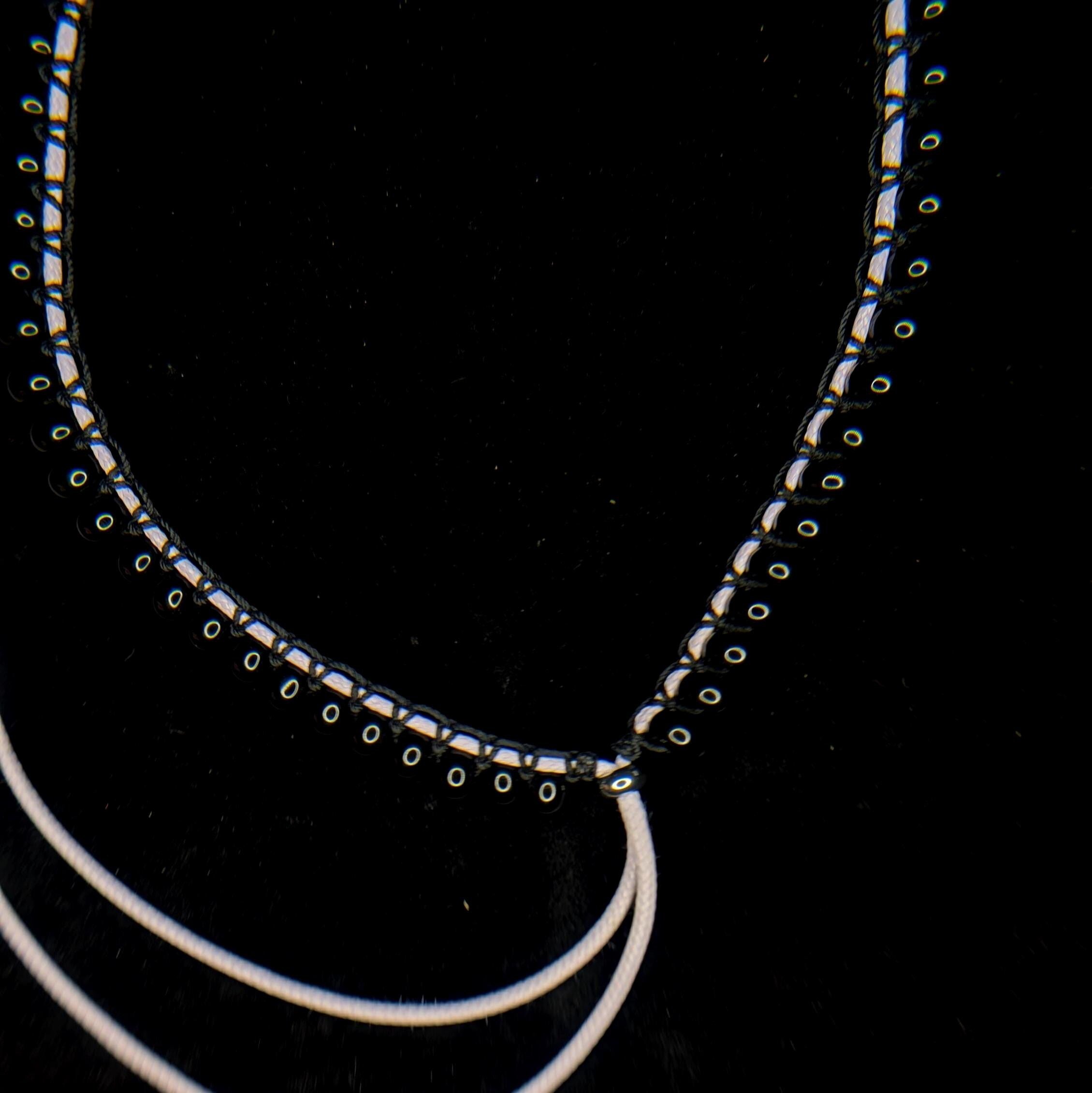 Black onyx choker necklace