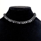 Multi way black onyx and hematite choker necklace