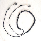 Multi way black onyx and hematite choker necklace