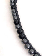 Multi way black onyx and hematite choker necklace