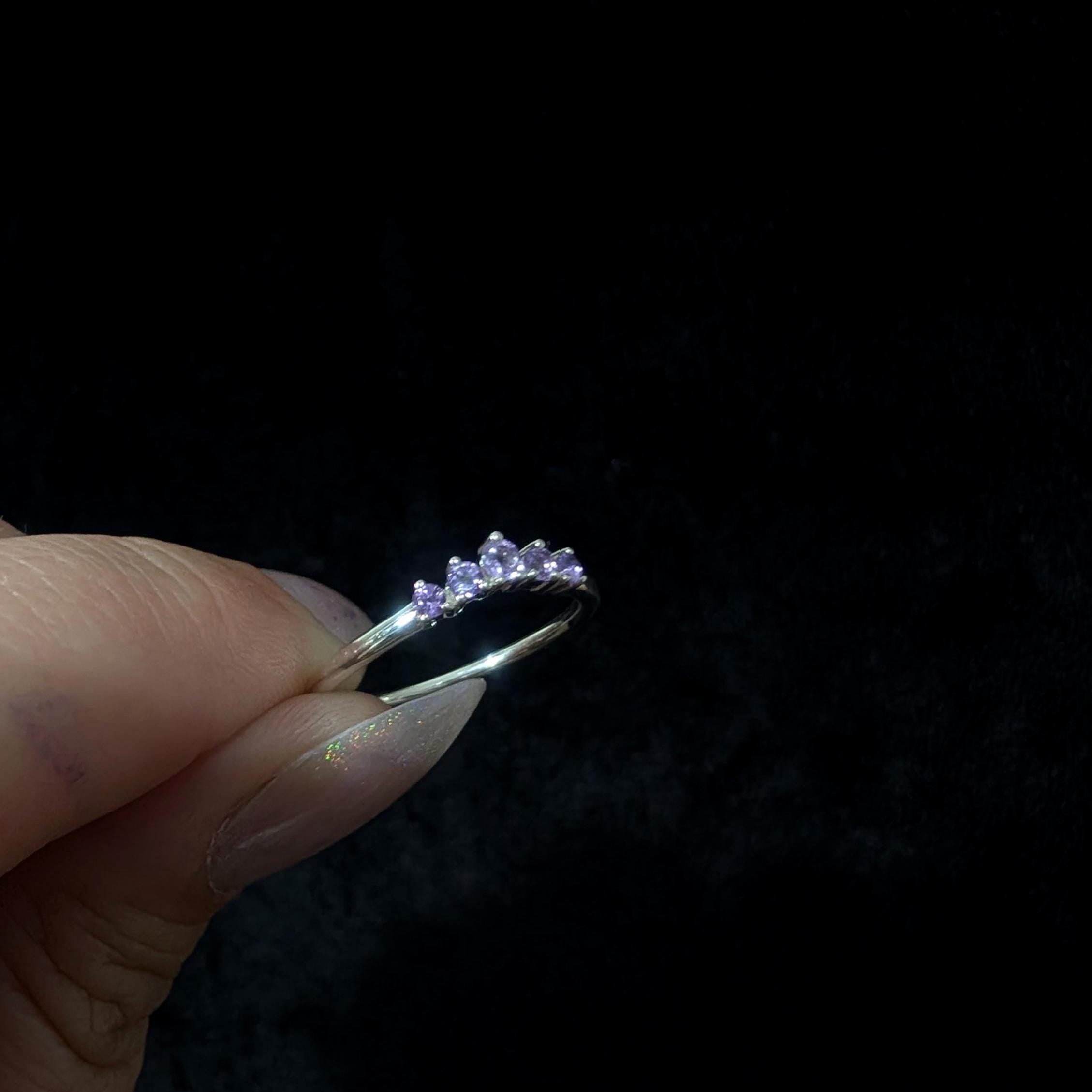 Amethyst stacking ring | 925 sterling silver