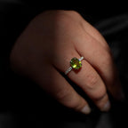 August birthstone peridot ring | 925 Sterling Silver