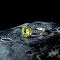 August birthstone peridot ring | 925 Sterling Silver