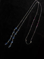 Lepidolite sodalite face chain