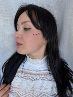 Lepidolite sodalite face chain