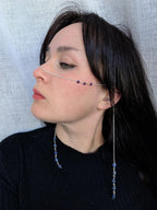 Lepidolite sodalite face chain