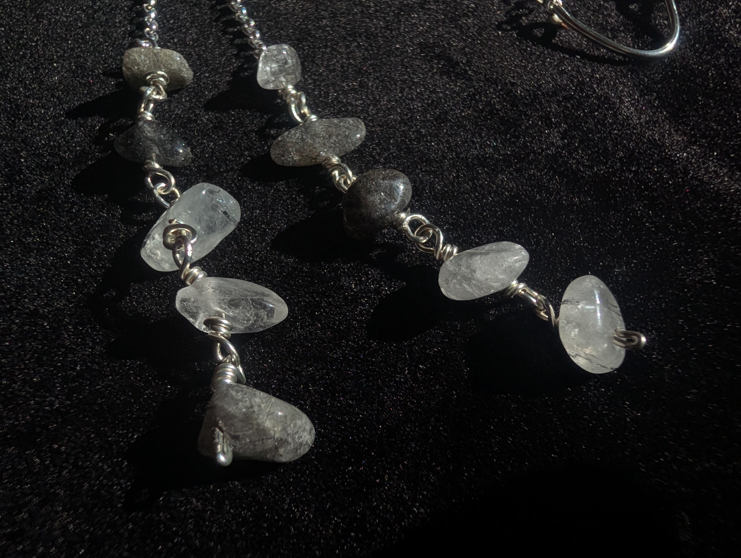 Protective clear quartz face chain