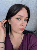 Protective clear quartz face chain